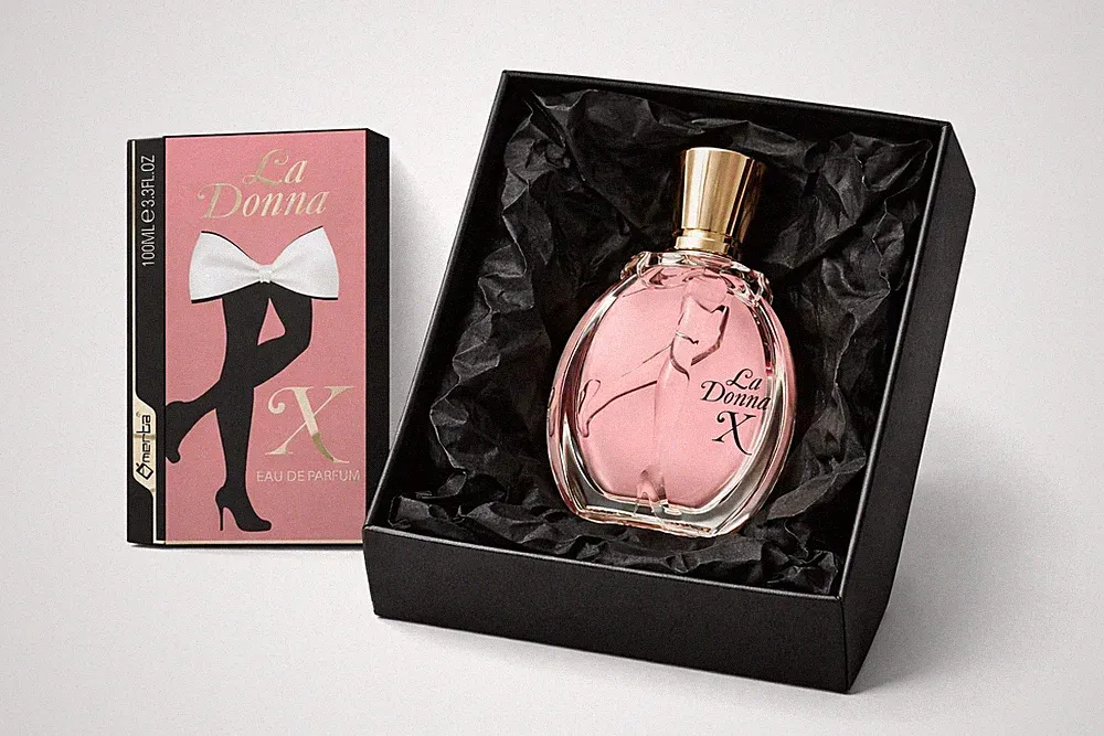 La Donna X 100ml Eau de Parfum Aerosol Parfum in einer COSMEZIA schwarzen