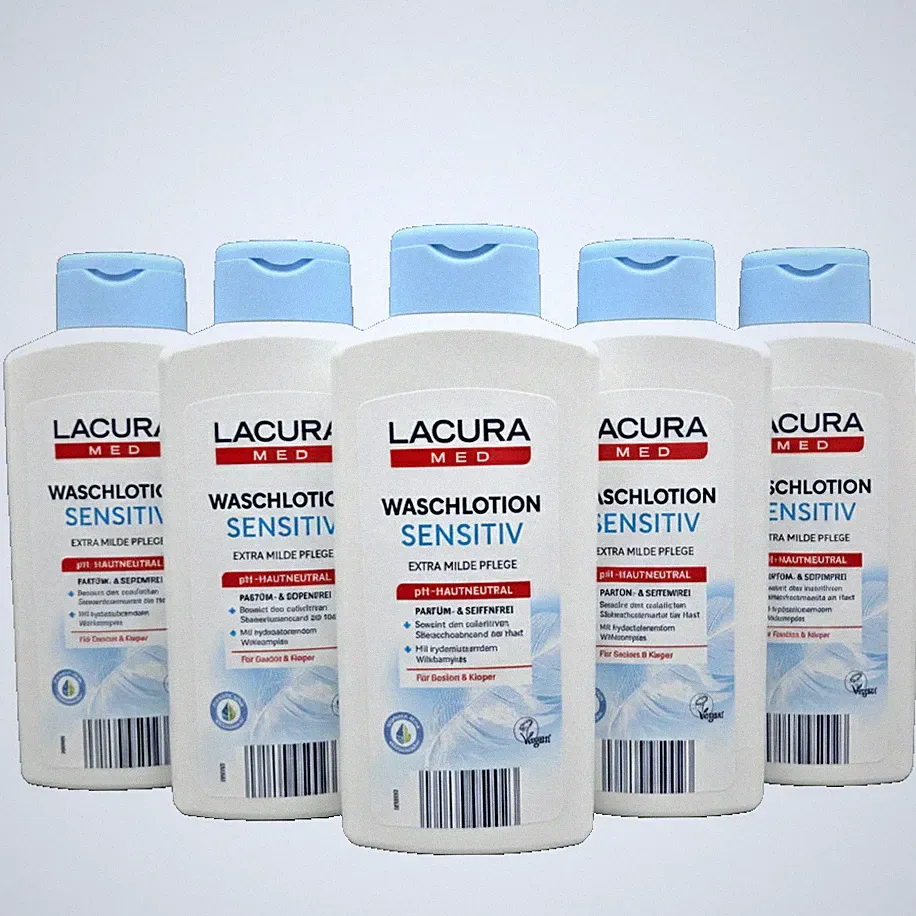 Lacura Med Waschlotion Sensitiv 5x 500ml Parfümfrei Seifenfrei Vegan Neu