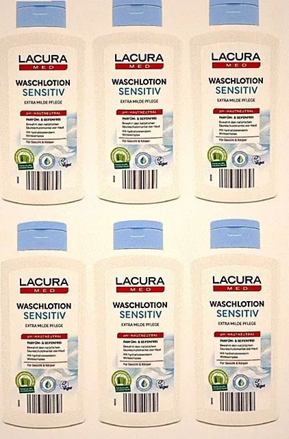 Lacura Med Waschlotion"Sensitiv"Seifenfrei-extra milde Pflege 6 x 500 ml