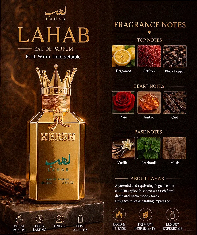 LAHAB HERSH Eau de Parfum 100 ml Spray Unisex langanhaltend Bergamotte