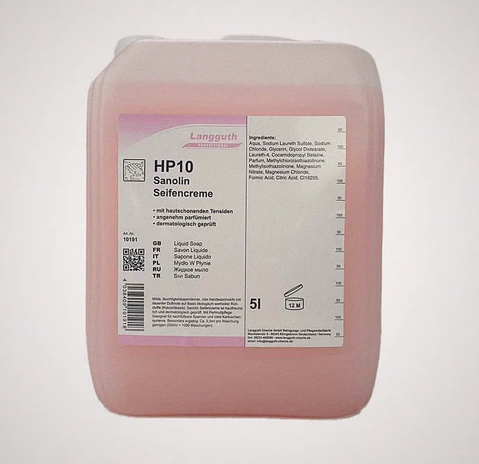 Langguth Sanolin HP10 Seife mild 5 Liter rosa Cremeseife Seifencreme Handseife