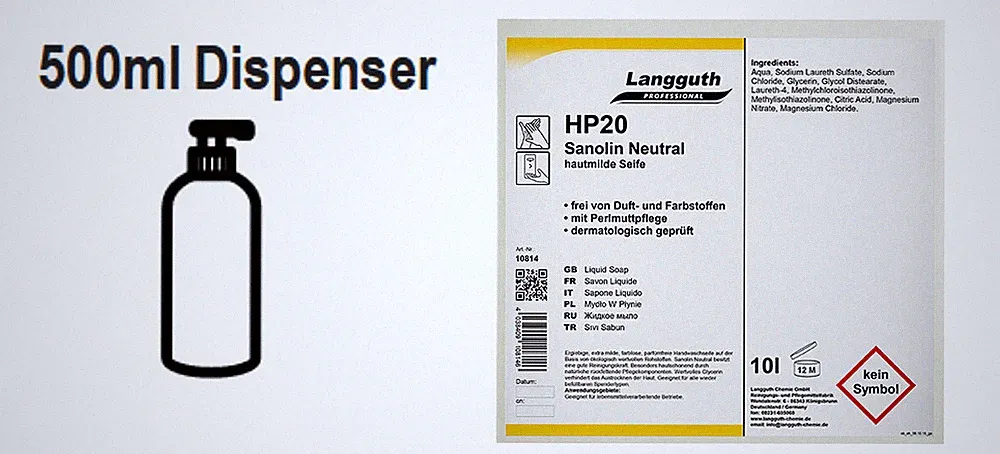 Sanolin Neutral HP20 milde Seifencreme Cremeseife parfüm-/farbstofffrei 500 ml