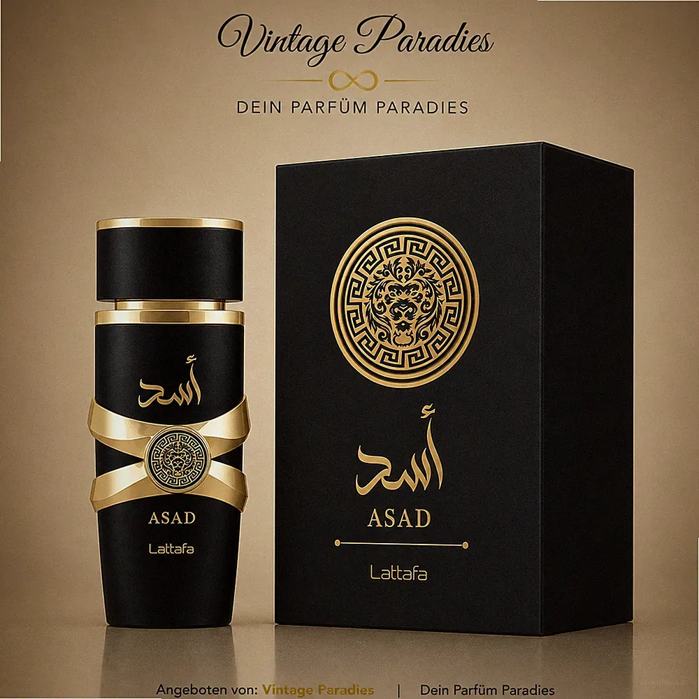 Lattafa Asad Eau de Parfum 100 ml Herren EDP Orientalisch Würzig Vanille