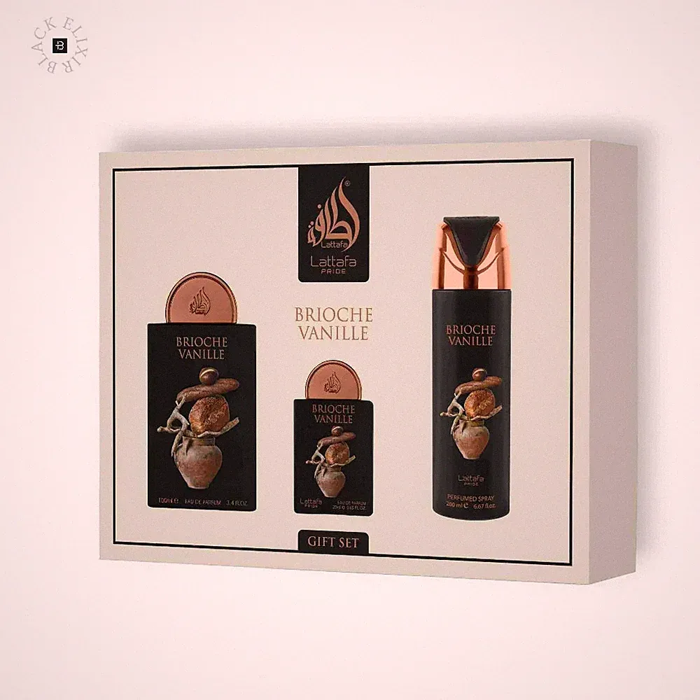 Lattafa Brioche Vanille Eau de Parfum Set EDP 100 ml + EDP 20 ml + BS 200 ml