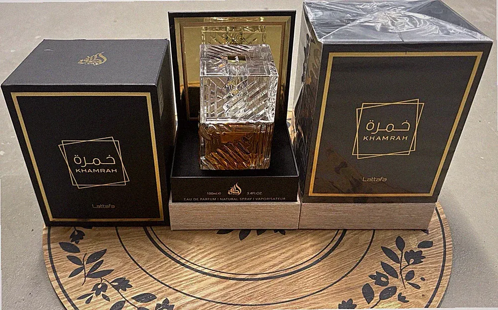 Lattafa Khamrah Eau de Parfum Natural Spray 100 ml Normale Größe
