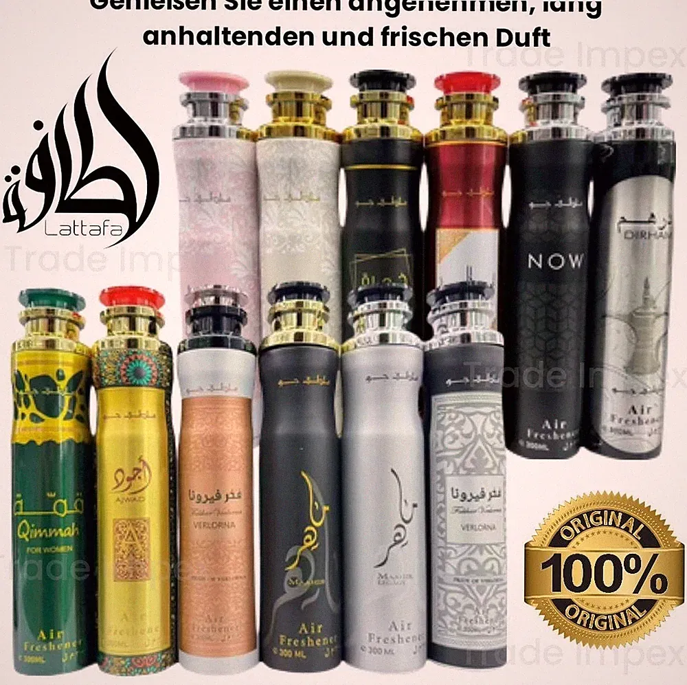 Lattafa Lufterfrischer 300ml Air Freshener Raumduft Raumspray Raumparfum Düfte