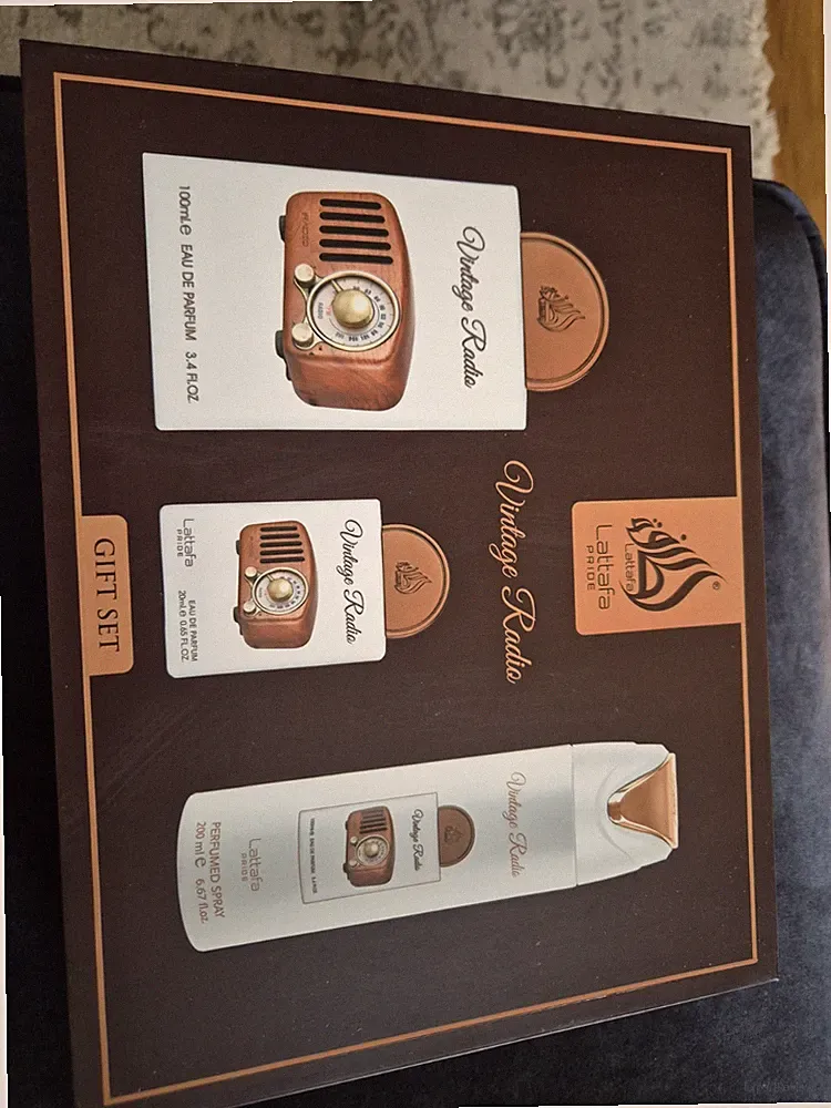 Lattafa Pride Parfüm Vintage Radio Geschenk-SET | 100ml EDP+20ml EDP+200ml Deo
