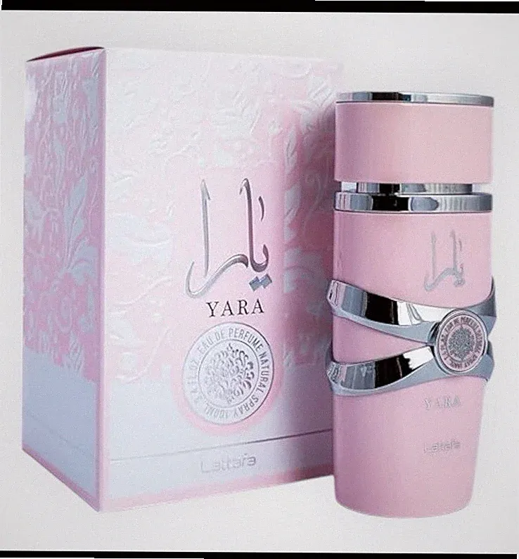 Lattafa YARA Eau de Parfum Spray 100 ml rosa Flakon mit Box normale Größe
