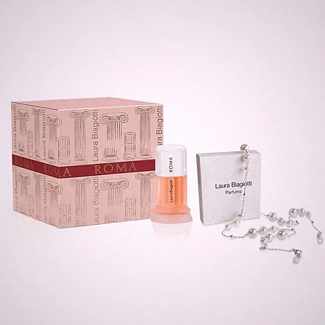 Laura Biagiotti Roma Geschenkbox Damen Parfum Edt 50ml Brillenkette