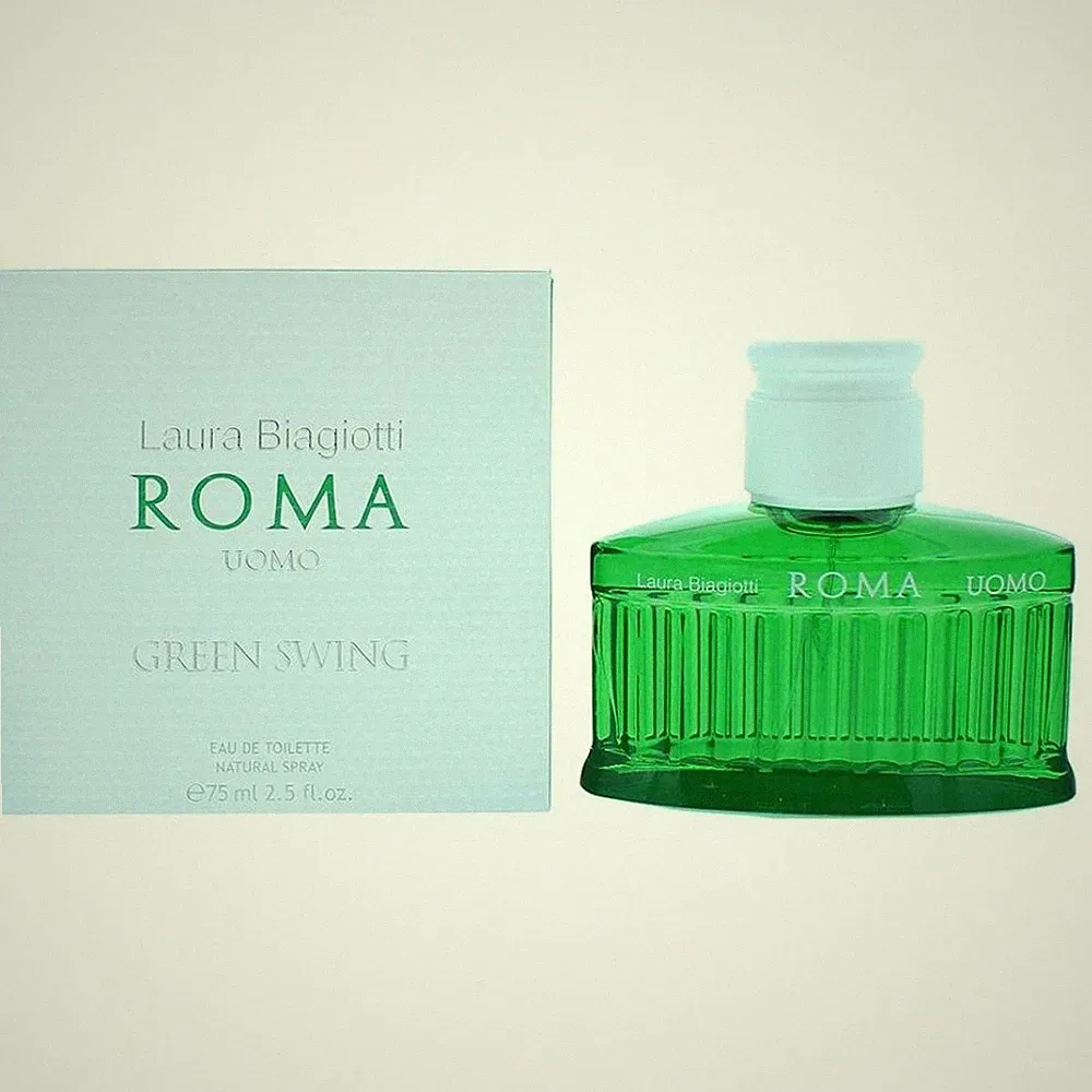 Laura Biagiotti Roma Uomo Green Swing Eau de Toilette für Herren 75 ml