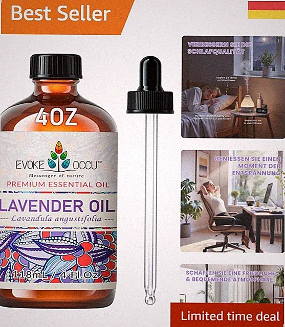Lavendelöl ätherisch 118ml Harmonie Entspannung Hautpflege Diffusor