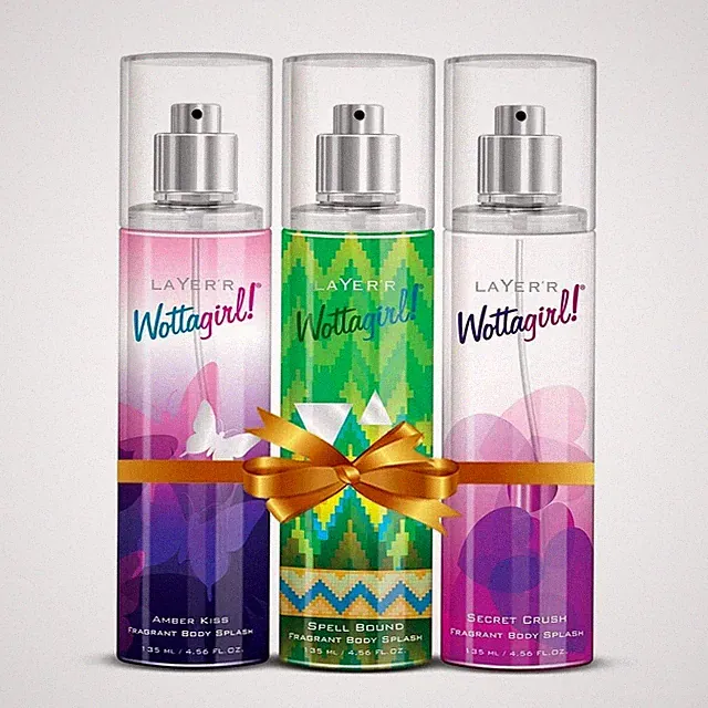 Layer'r Wottagirl Body Splash für Frauen (Secret Crush, Spellbound, Amber Body)