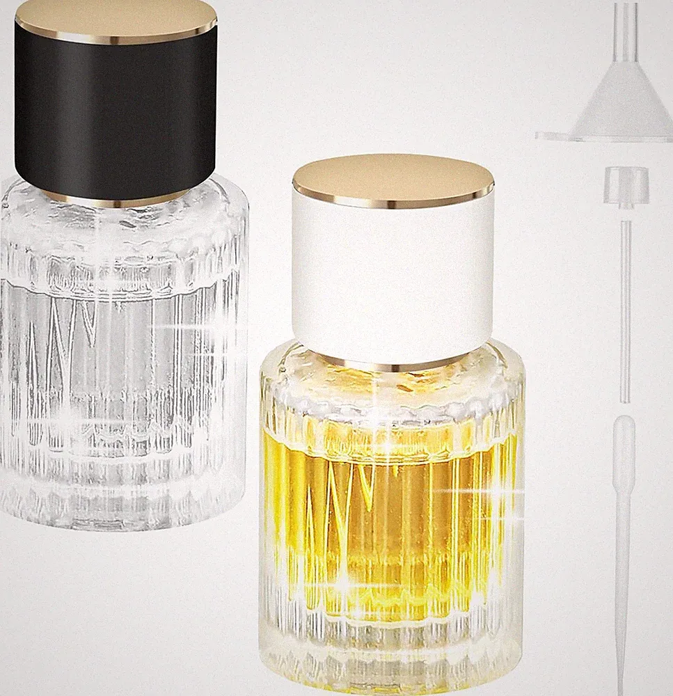 Leere nachfüllbare Parfümflasche 30ml - elegantes Kristallglas, rutschfest