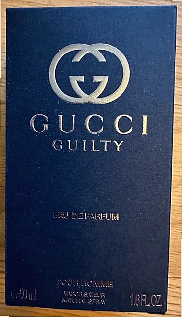 LEERKARTON Farbe schwarz - Gucci Guilty Eau de Parfum 50 ml. Kein Flakon, kein Parfum.