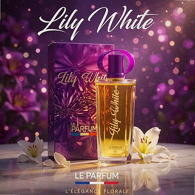 Lily White - Parfum de Grasse 75 ml, frische Lilie, milder Moschus und Brise.
