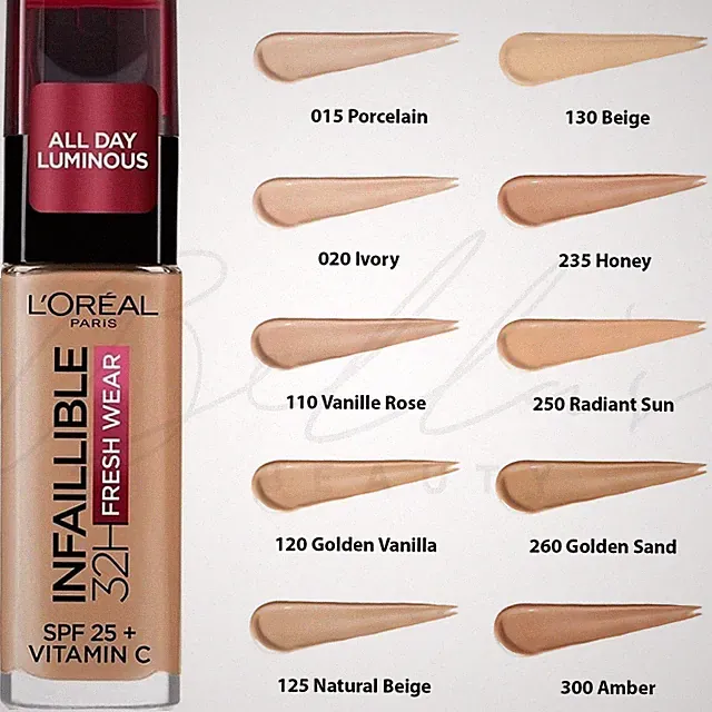 LOREAL Infallible 32H Foundation mit Vitamin C + LSF 25 30ml *FARBTON WÄHLBAR*