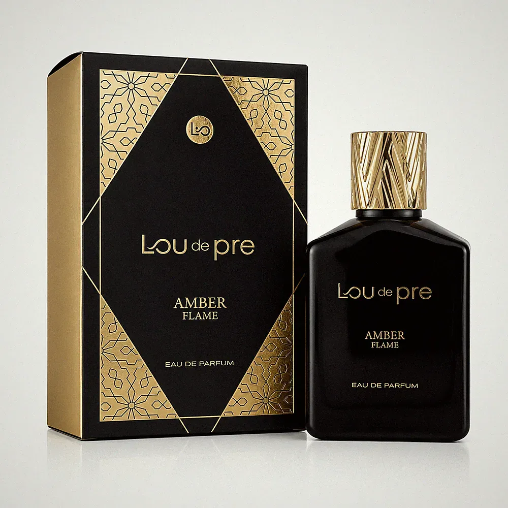 Lou de Pre Amber Flame Eau de Parfum 90 ml Herrenparfüm Orientalisch Holzig Eleg