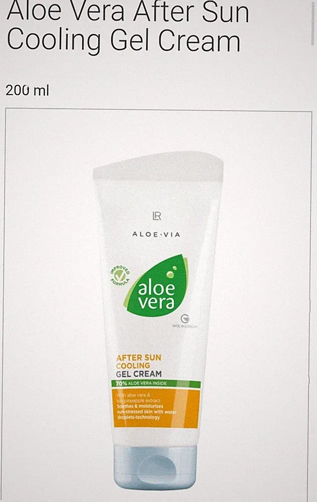 LR AloeVera After Sun Cooling Gel Cream Aloe Vera 200ml