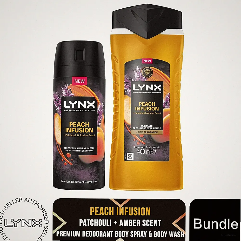 Lynx Fine Fragrance Peach Infusion Bundle Body Spray und Duschgel für Männer