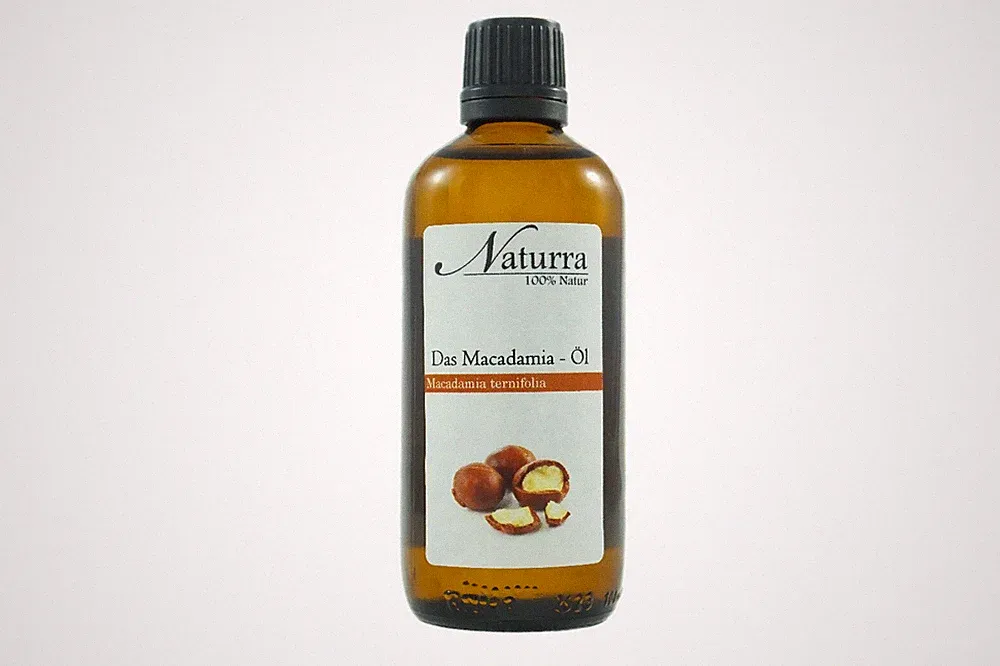 Macadamiaöl bio kaltgepresst unraffiniert nativ 100ml Glas Naturra Premium Öle