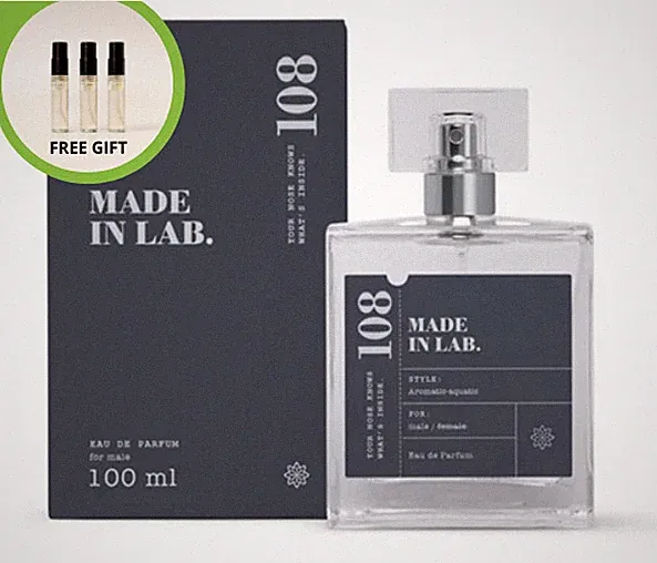 MADE IN LAB 108 MEN Eau de Parfum 100ml für Herren Aromatisch, Aquatisch EDP