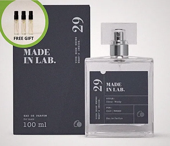 MADE IN LAB 29 MEN Eau de Parfum 100ml für Herren Zitrus, Orange Duft EDP