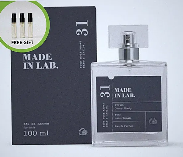 MADE IN LAB 31 MEN Eau de Parfum 100ml für Herren Zitrus, Holzig Duft EDP