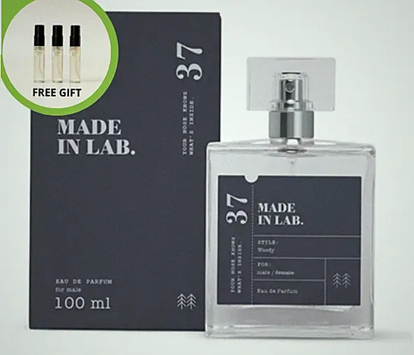 MADE IN LAB 37 MEN Eau de Parfum 100ml für Herren Holzig, Zitrus Duft EDP