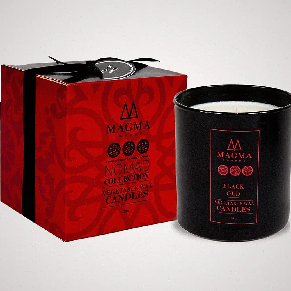 Magma London - Luxus Duftkerze - Deluxe Geschenkbox - schwarz laut Duft 38cl