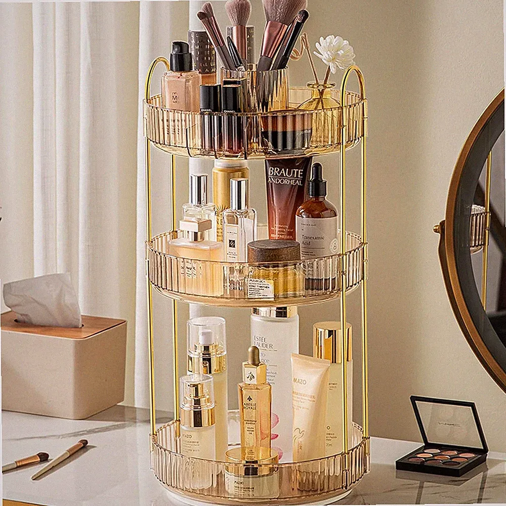 Make-up Organizer groß 360 drehbar Kosmetik Aufbewahrungsbox Parfüm Display Ständer