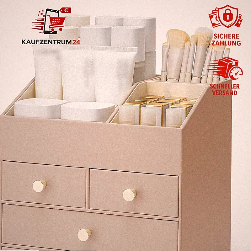 Make-up Organizer mit 4 Schubladen Kosmetik Skincare Parfüm für Badezimmer