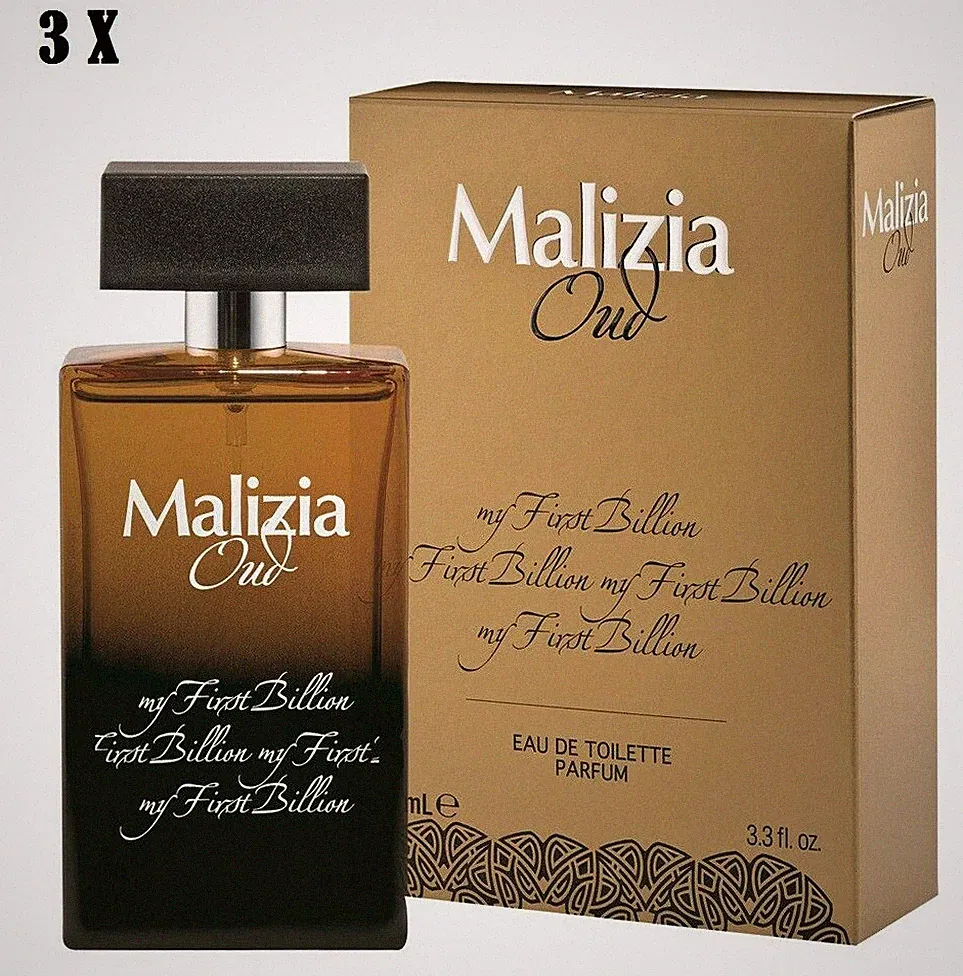 MALIZIA OUD my First Billion 3 x 100ml Eau de Toilette Parfum