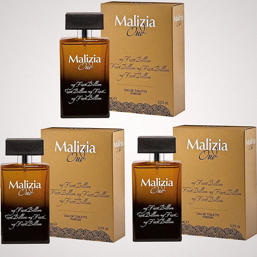 MALIZIA OUD my First Billion Eau de Toilette Parfum 3x 100 ml - dreierpack