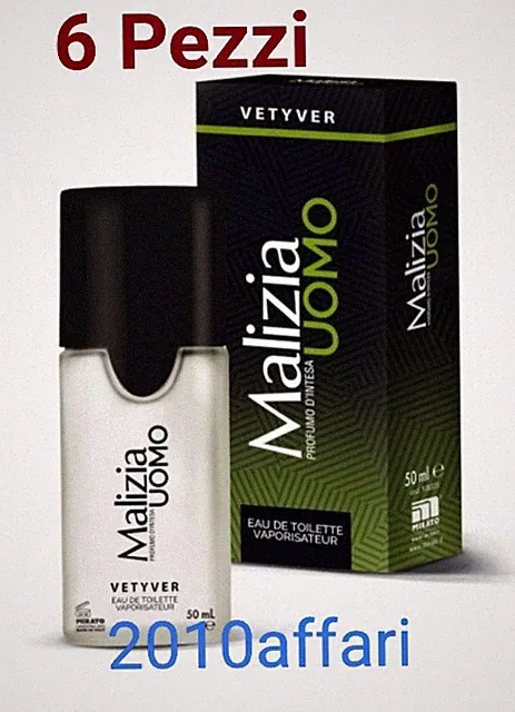 Malizia Uomo Vetiver Parfum D'intesa Eau De Toilette 50 ml Spray - 6 Stück