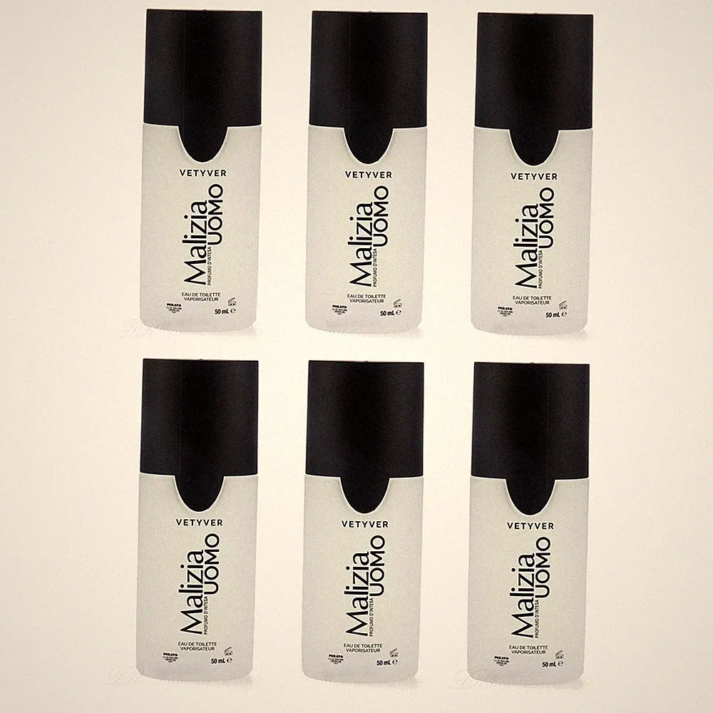MALIZIA UOMO VETYVER - 6x PARFUM Eau de Toilette 50 ml EdT