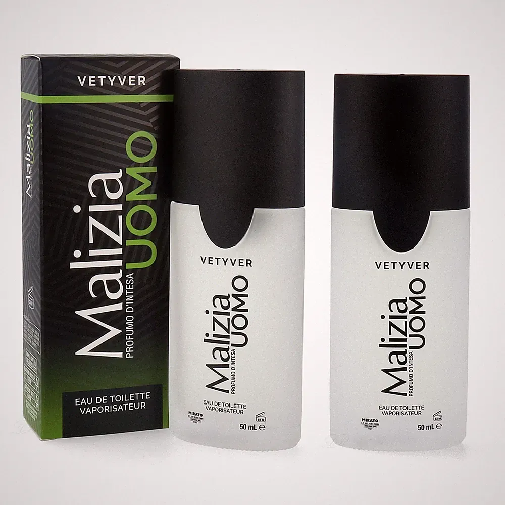 MALIZIA UOMO VETYVER PARFÜM Eau de Toilette 2x 50ml vapo doppelpack