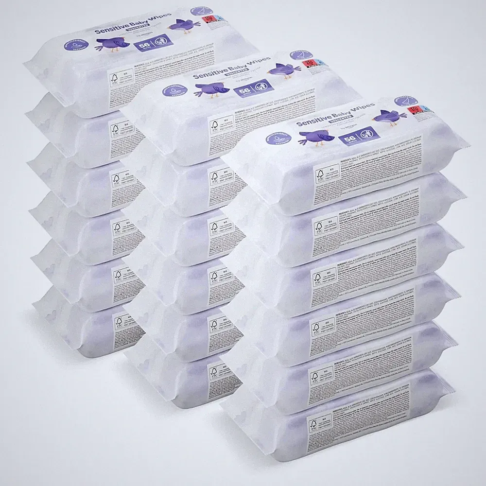 Mama Bear Sensitive Feuchttücher für Babys, parfümfrei, mit Aloe Vera, 18er Pack