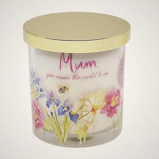 Mama Kerze Pfingstrose und Rouge Wildleder Duft Geschenk verpackt Muttertag
