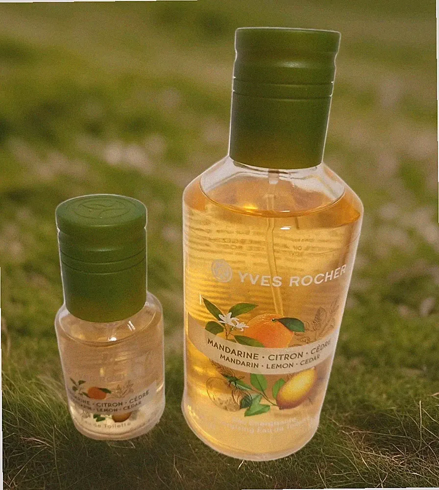 MANDARINE CITRON CEDRE EAU DE TOILETTE 100ML YVES ROCHER VAPO VOLL + Miniatur