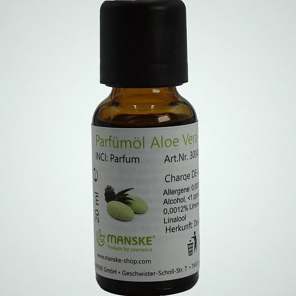 Manske Parfümöl Aloe Vera 20ml / für Kosmetik, vegan, Frisch, Grün, Duftöl