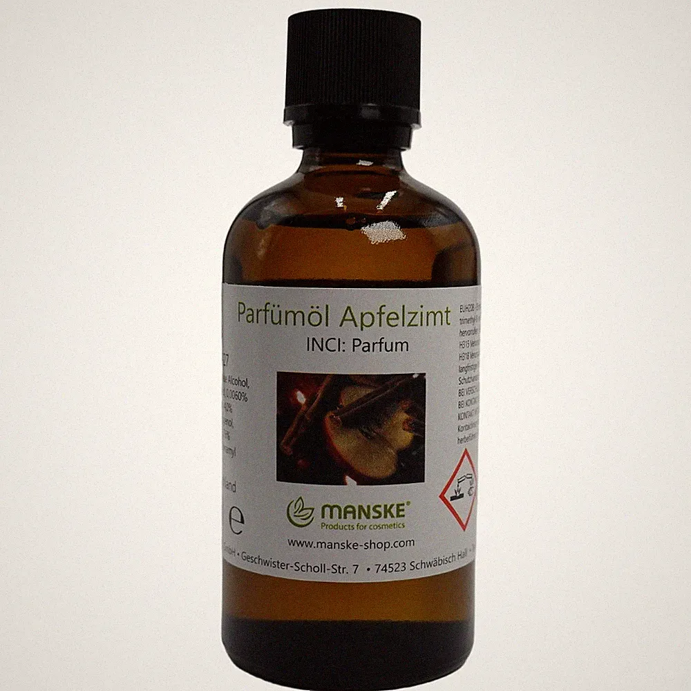 Manske Parfümöl Apfelzimt 100ml / für Kosmetik, vegan, Zimt, Apfel, Duftöl
