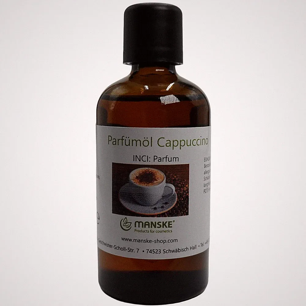 Manske Parfümöl Cappuccino 100ml / für Kosmetik, vegan, Kaffee, Duftöl