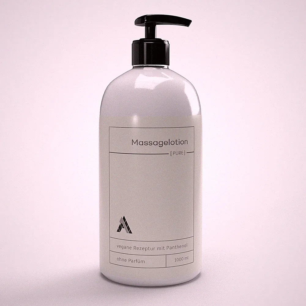 Massagelotion PURE | 1000 ml | neutraler Duft | inkl. Spender | für Therapeuten