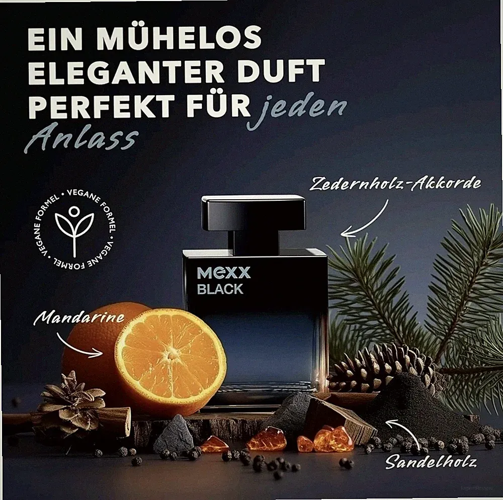 Mexx Black for Him Eau de Parfum Spray 50 ml vegan, langanhaltend