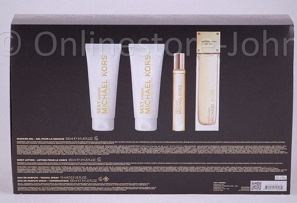 Michael Kors - Sexy Amber Set - 100ml + 10ml EDP + Body Lotion + Shower Gel