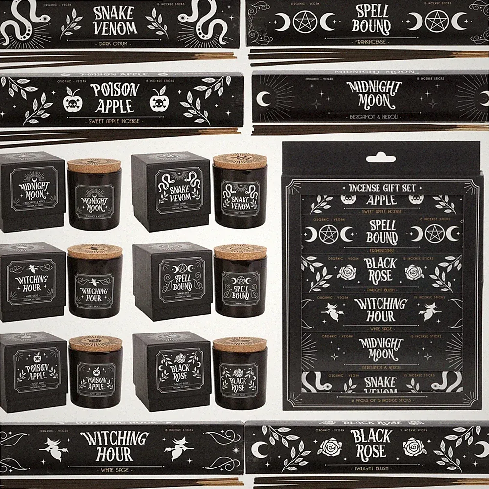 Midnight Rituals Black Spell Jar Kerzen Kerze Räucherstäbchen Hexe Gothic Geschenk