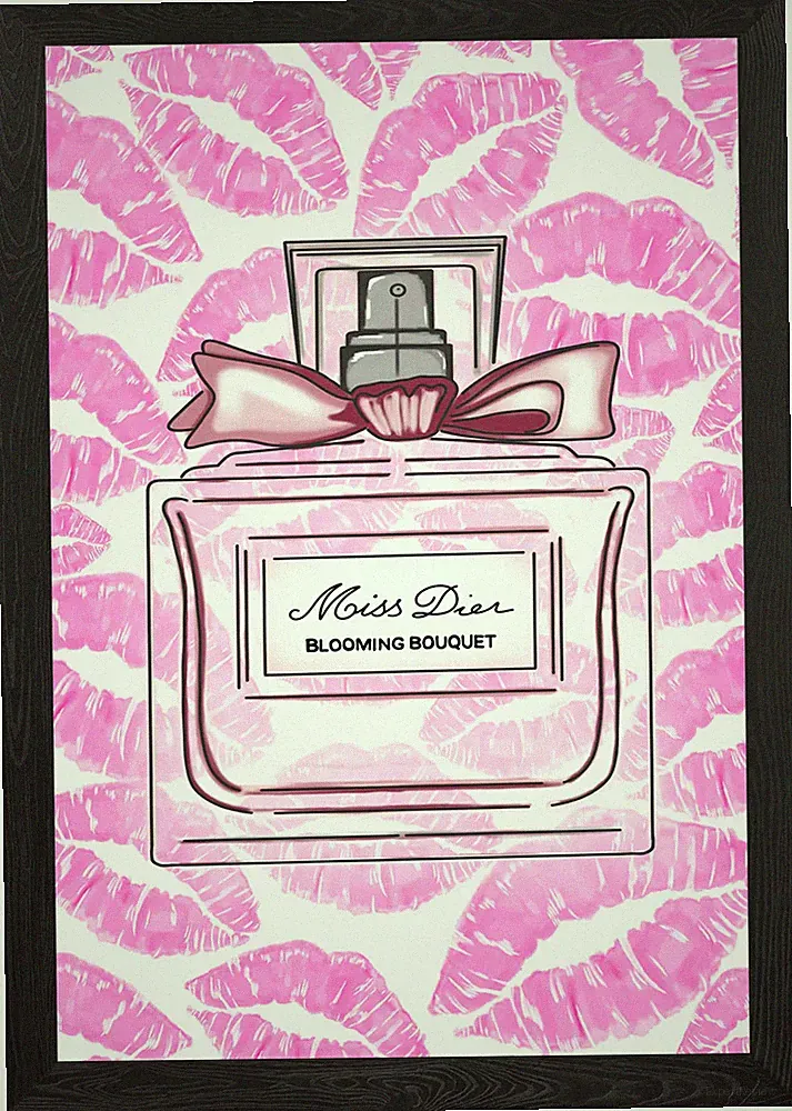 Miss Dior Blooming Bouquet Parfum gerahmtes Wandbild Poster Leinwanddruck Bild