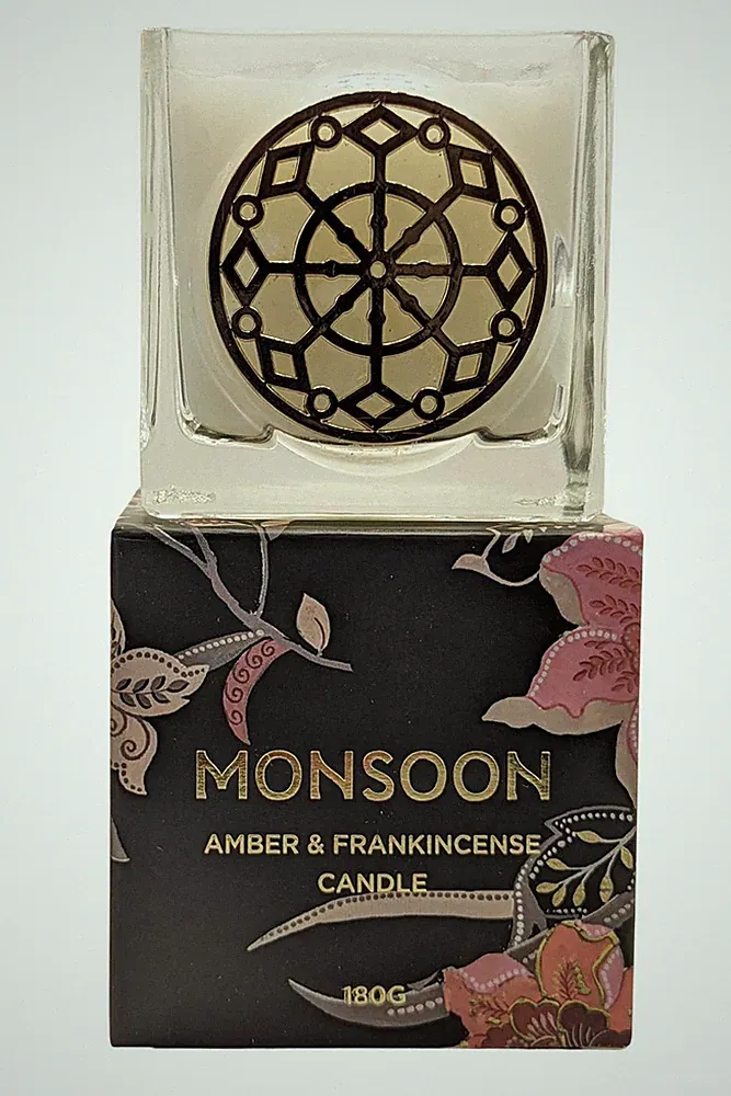Monsoon Duftkerze 180g Amber & Frankincense Raumduft
