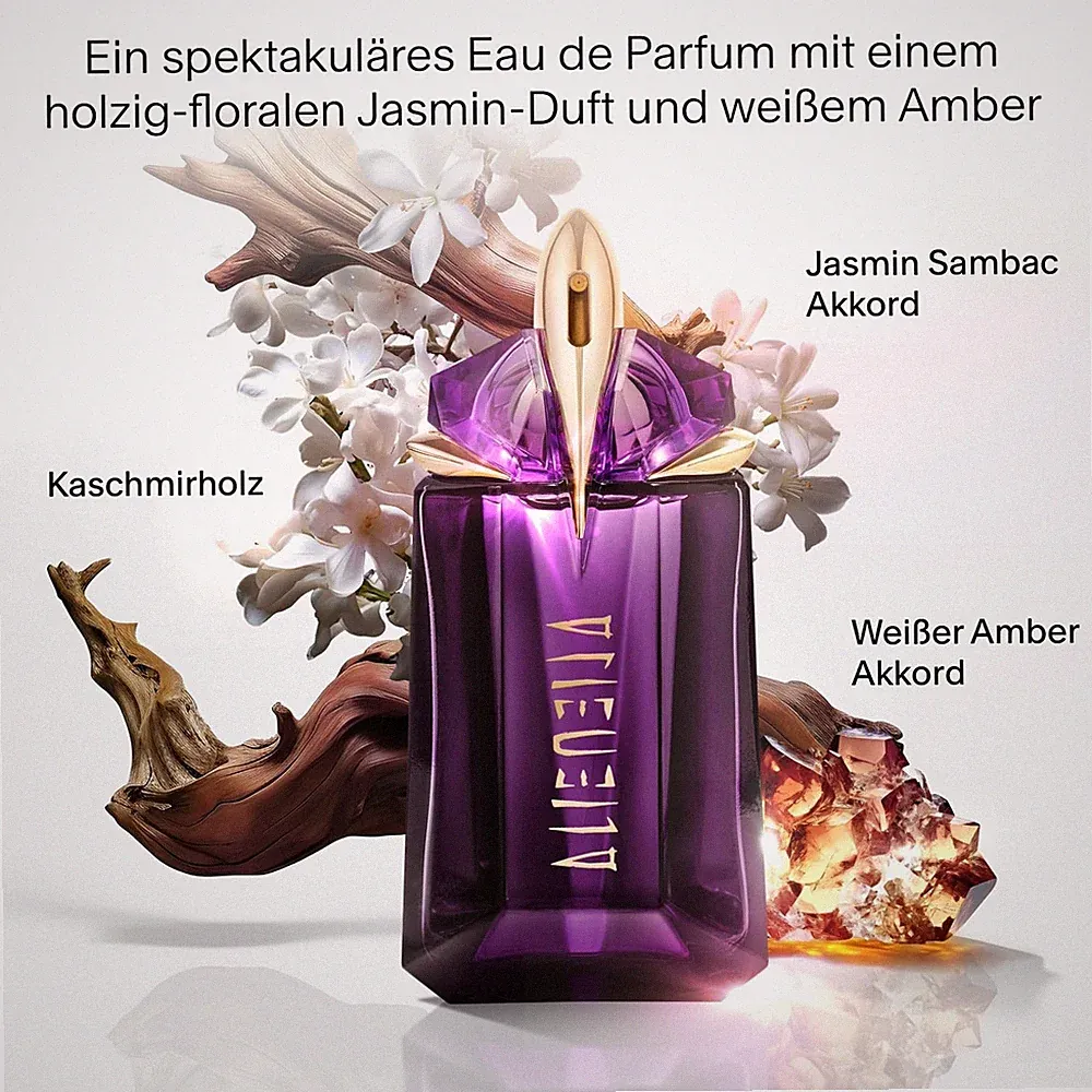 MUGLER Alien Eau de Parfum, Damen-Parfum, Amberartig, holzig und blumig