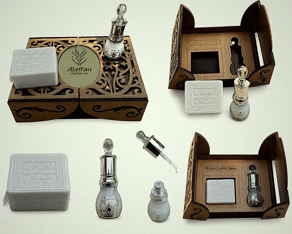 Musk Al Tahara White Parfümöl 12ml mit seife ca.75 g Geschenksetمسك الطهارة ابيض